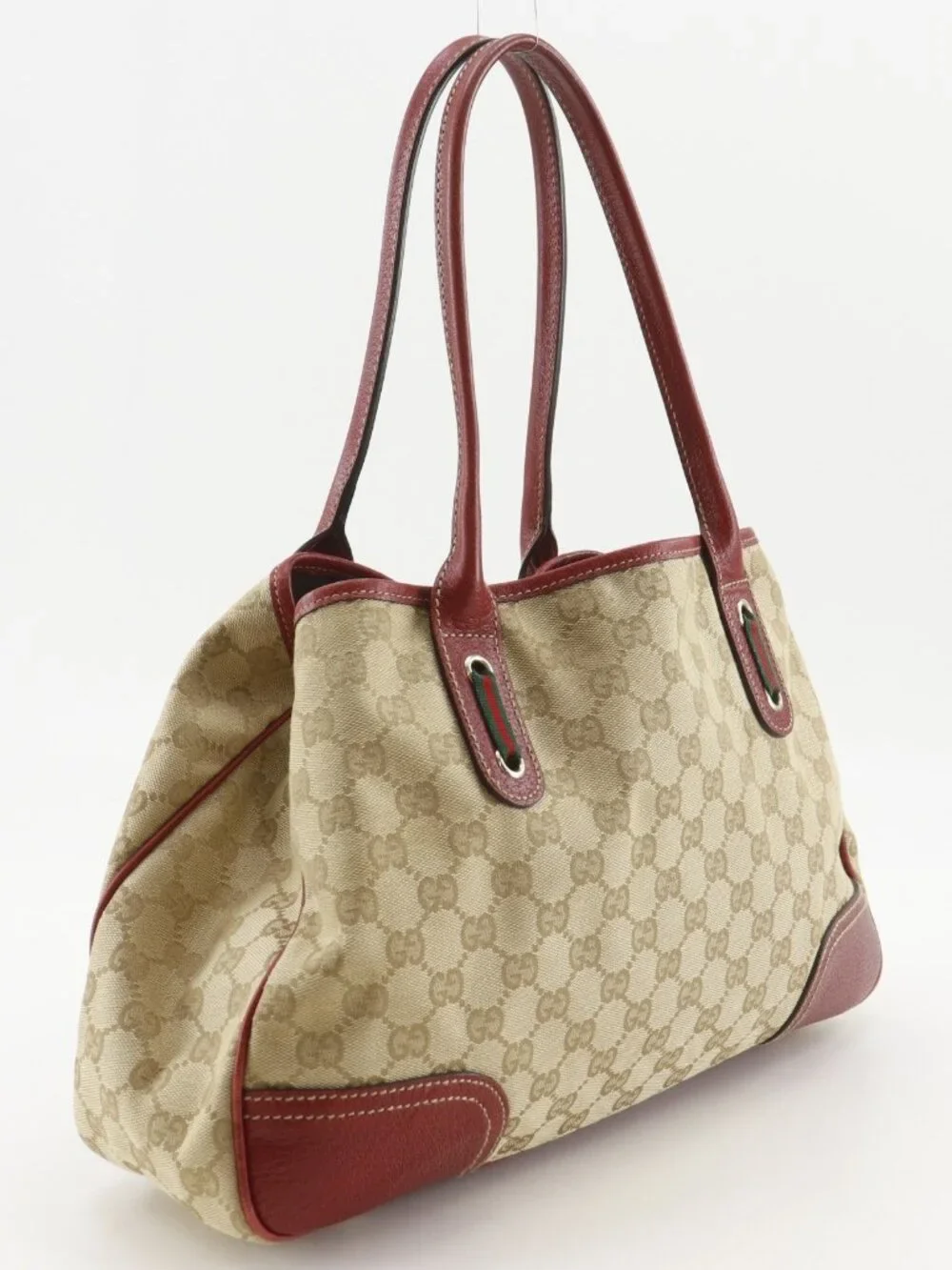 GUCCI Pretty Tote Bag 163805 Brown GG canvas ribbon Women - Picture 15 of 16